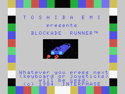 Blockade Runner Title Screen